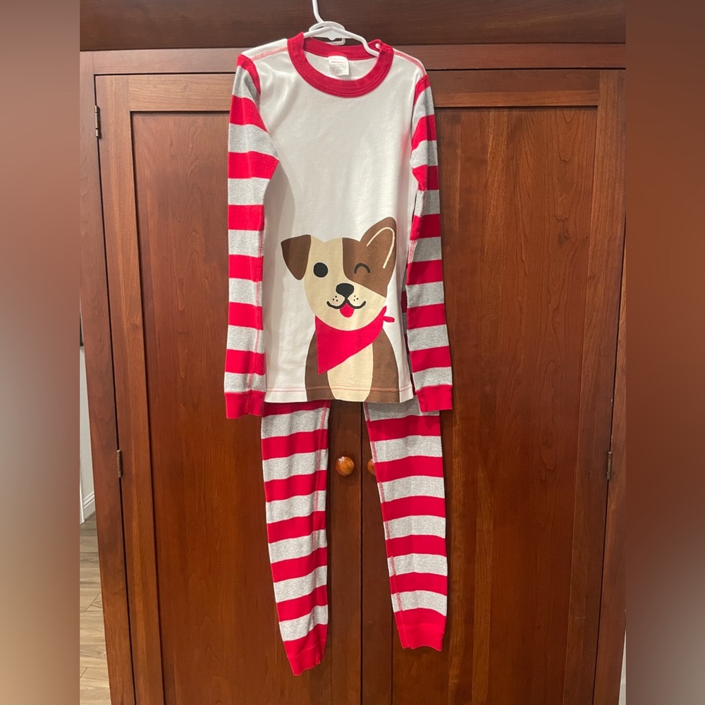 Hanna Andersson Christmas puppy pajamas unisex size 12